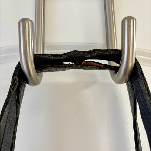 Vintage Black Embossed Satchel - Picture 11 of 16